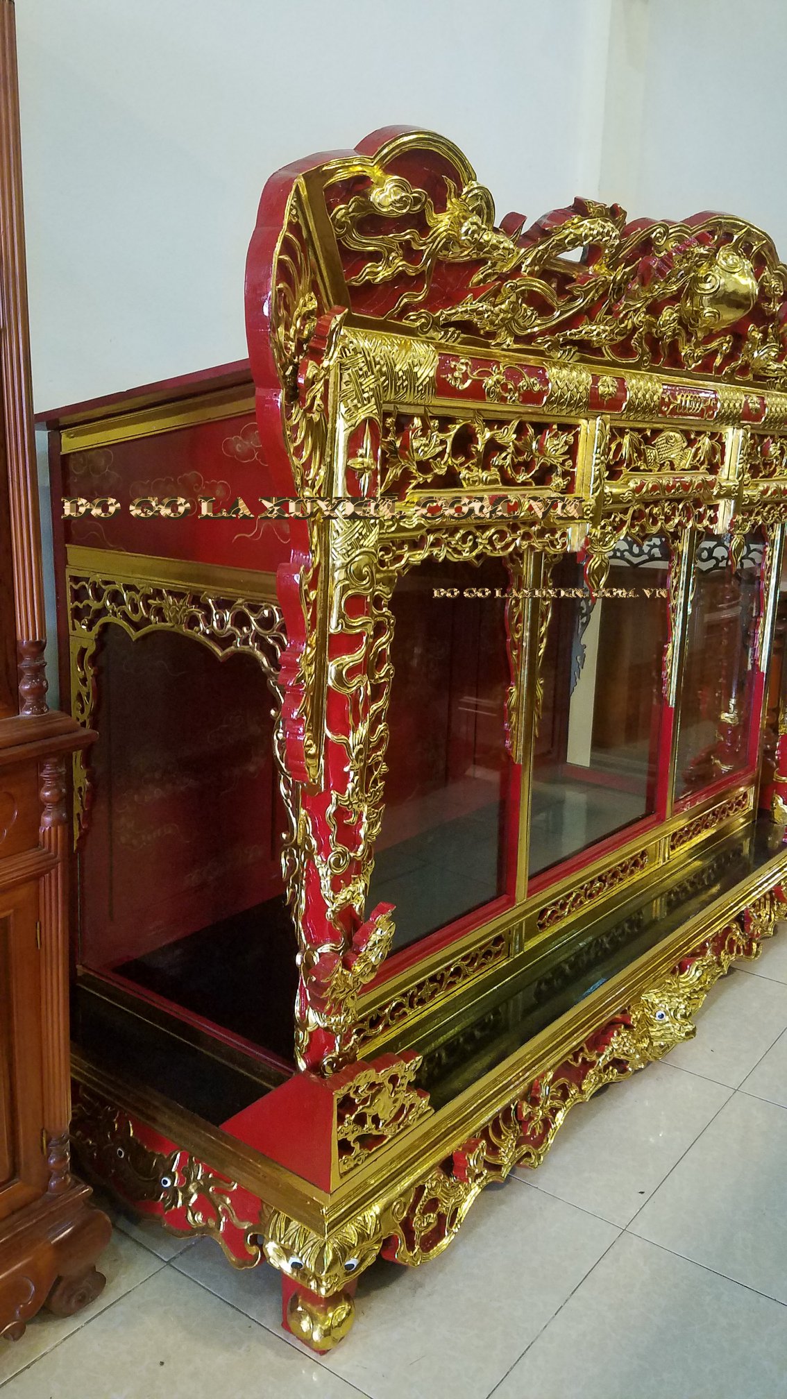 Cỗ Khám Đại Thờ Tượng Đức Vua Cha & Các Quan Tướng 3