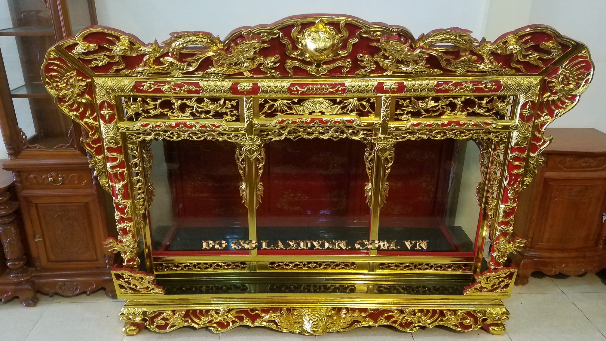 Cỗ Khám Đại Thờ Tượng Đức Vua Cha & Các Quan Tướng 4